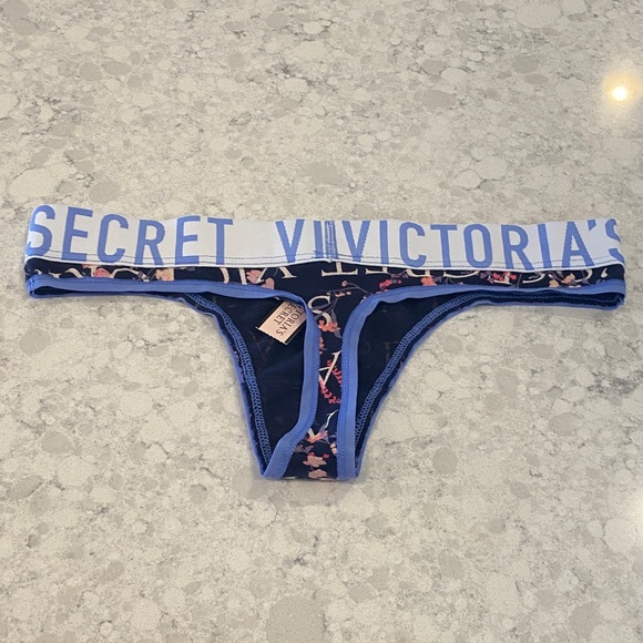 Victoria's Secret Other - Victoria's Secret Navy and Pink Floral Panty